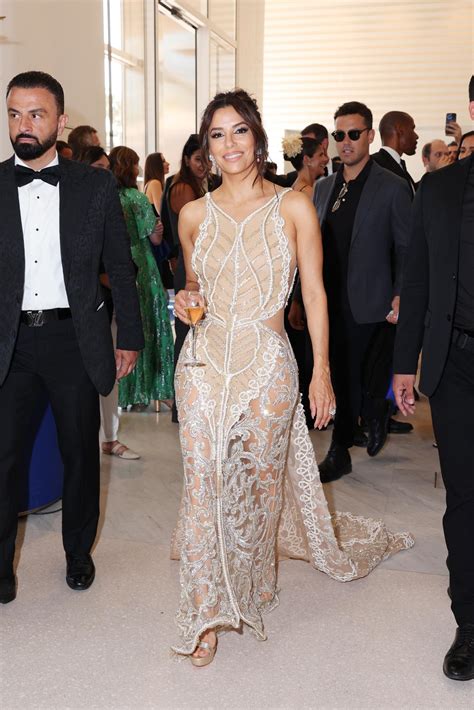 Eva Longoria is nearly nude in sheer naked dress at 2023